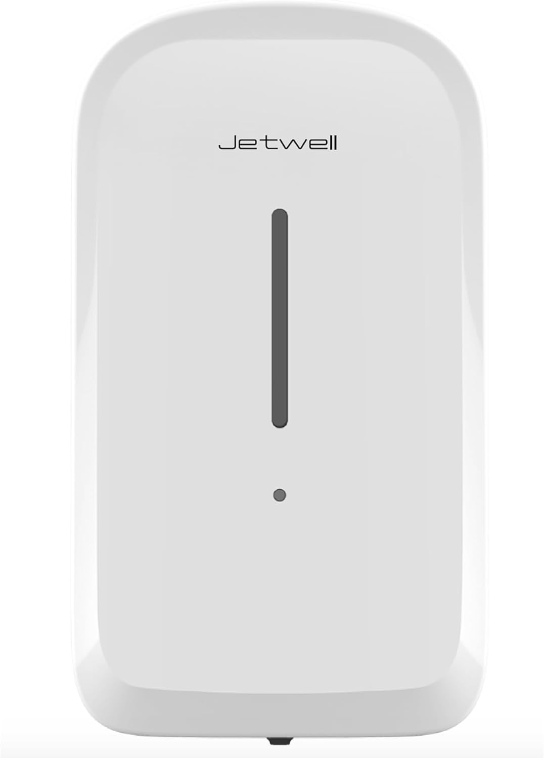 JETWELL Automatic Touch-Less Wall Mount Hand Soap Dispenser Liquid Drop Battery Operated, White Plastic Cover Large Capacity 34OZ/1000ML for Kitchen Home Commercial Bathroom