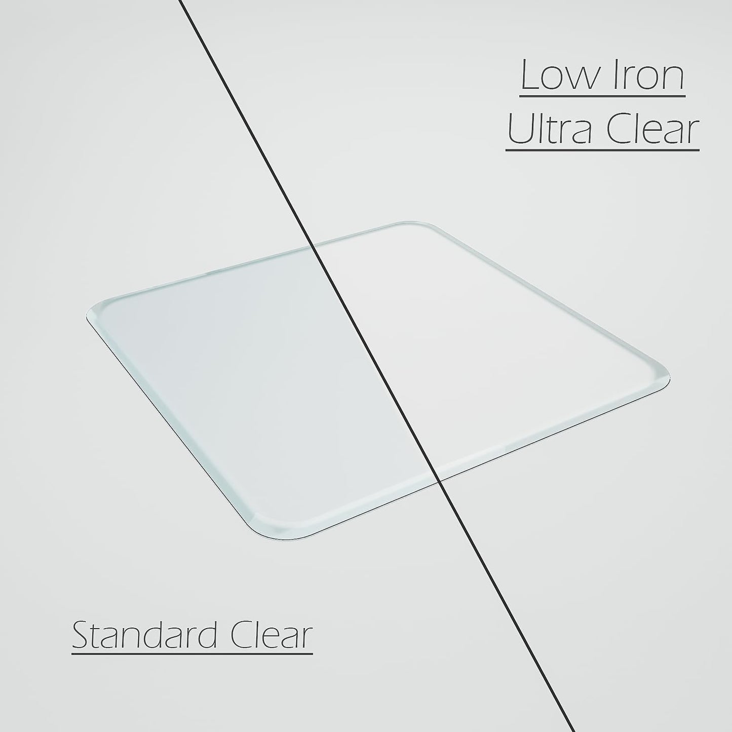 Glass Chair Mat with Exclusive Beveled Edge by Clearly Innovative 1/4” Thick Ultra-Clear Glass, Protect Your Home or Office Floor, Hardwood or Carpet (STARPHIRE, 45" by 53")