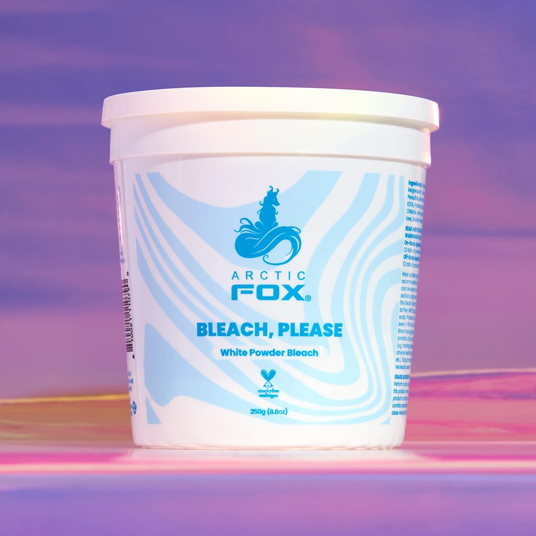 ARCTIC FOX Bleach Please, White Powder Bleach 8.8 oz Tub (0.5 lb) Perfect for bleach bosses with big hair goals.