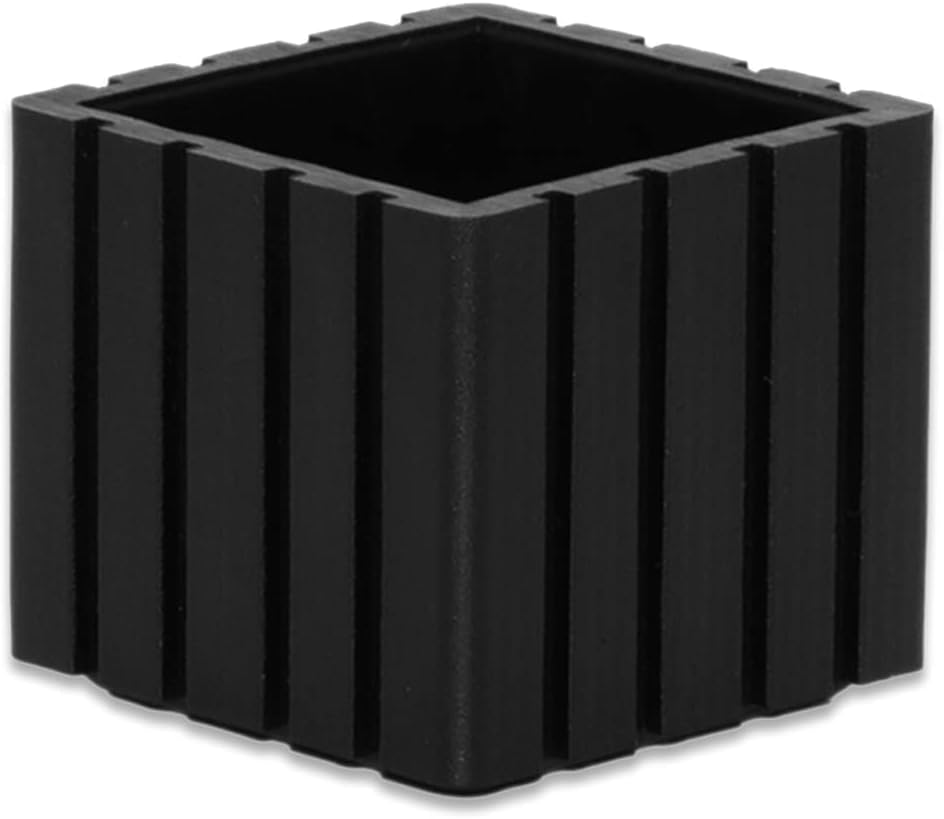Flyshop Anti-Skid Non-Marking Synthetic Rubber Patio Chair Table Leg Caps Square Furniture Covers 20pcs, Black, 25 mm x 25 mm, 1" x 1"