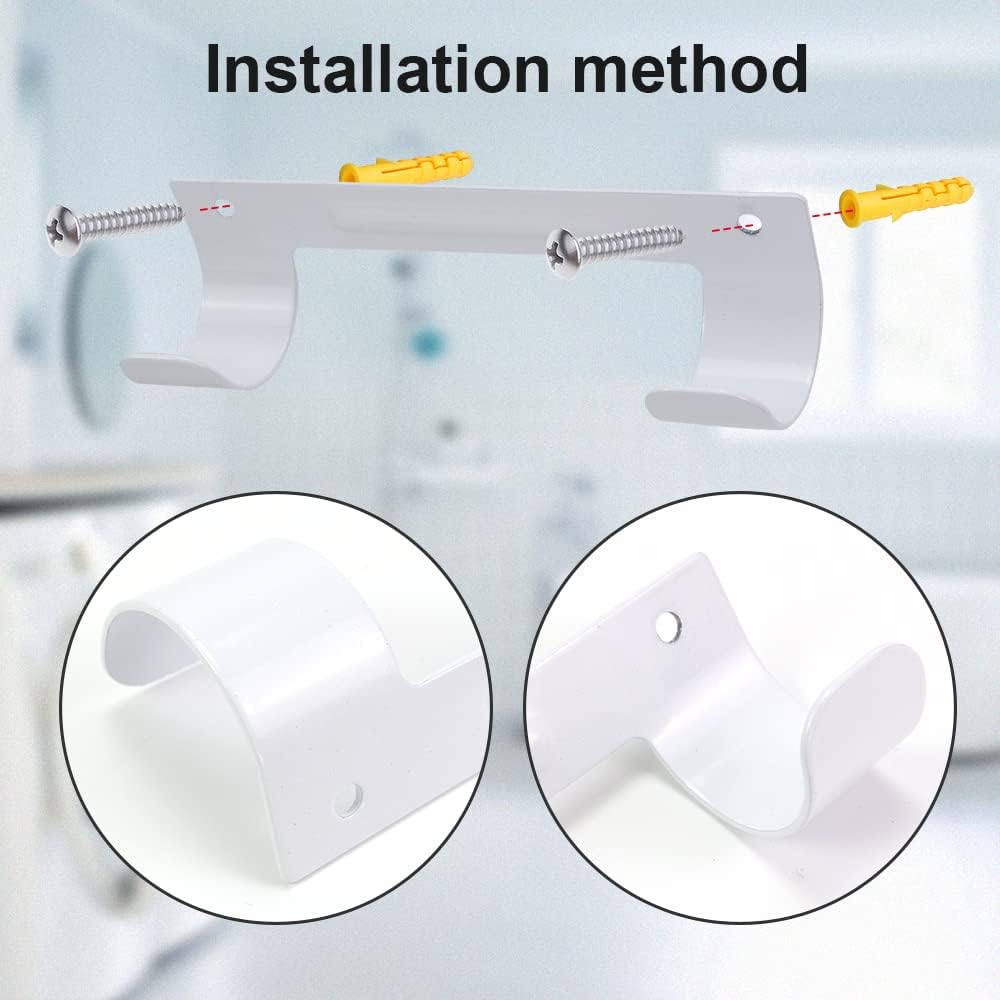 Ironing Board Hanger Wall Mount Ironing Board Holder Organizer Wall Rack for Laundry Rooms Storage Rack Hanging Shelf Hanger (White)