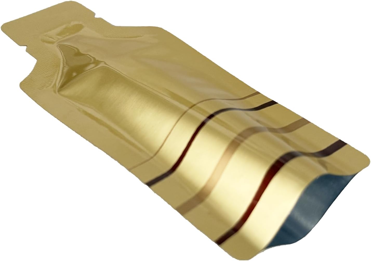 100 Pack 2.95x5.1 inch Heat Seal Sample Mylar Packets for Portable Travel Toiletries Empty Disposable Liquid Shampoo Pouch Single Serving Coffee Powder Condiments Food Storage (Gold)