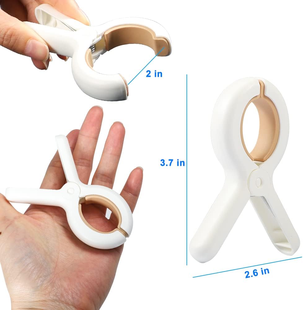 12 PCS Beach Towel Clip, Cloth Pins, Quilt Drying Clip, Plastic Clothespins, Strong Grip Holder to Dry Laundry on Clothesline and Hanging Rack(Small)