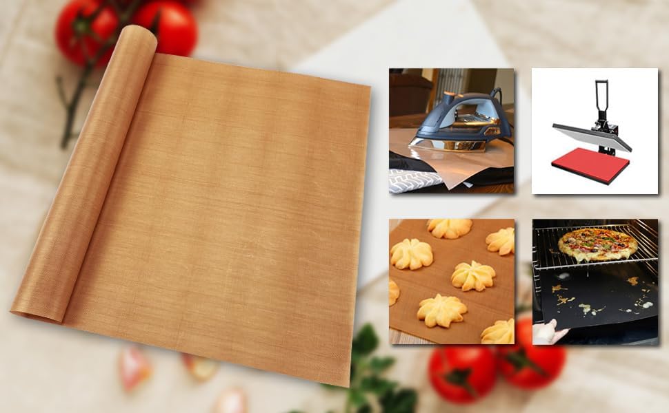 Easy Heat Press Mat 12x12 with Teflon Sheets 12x16 Inch 3 Pack