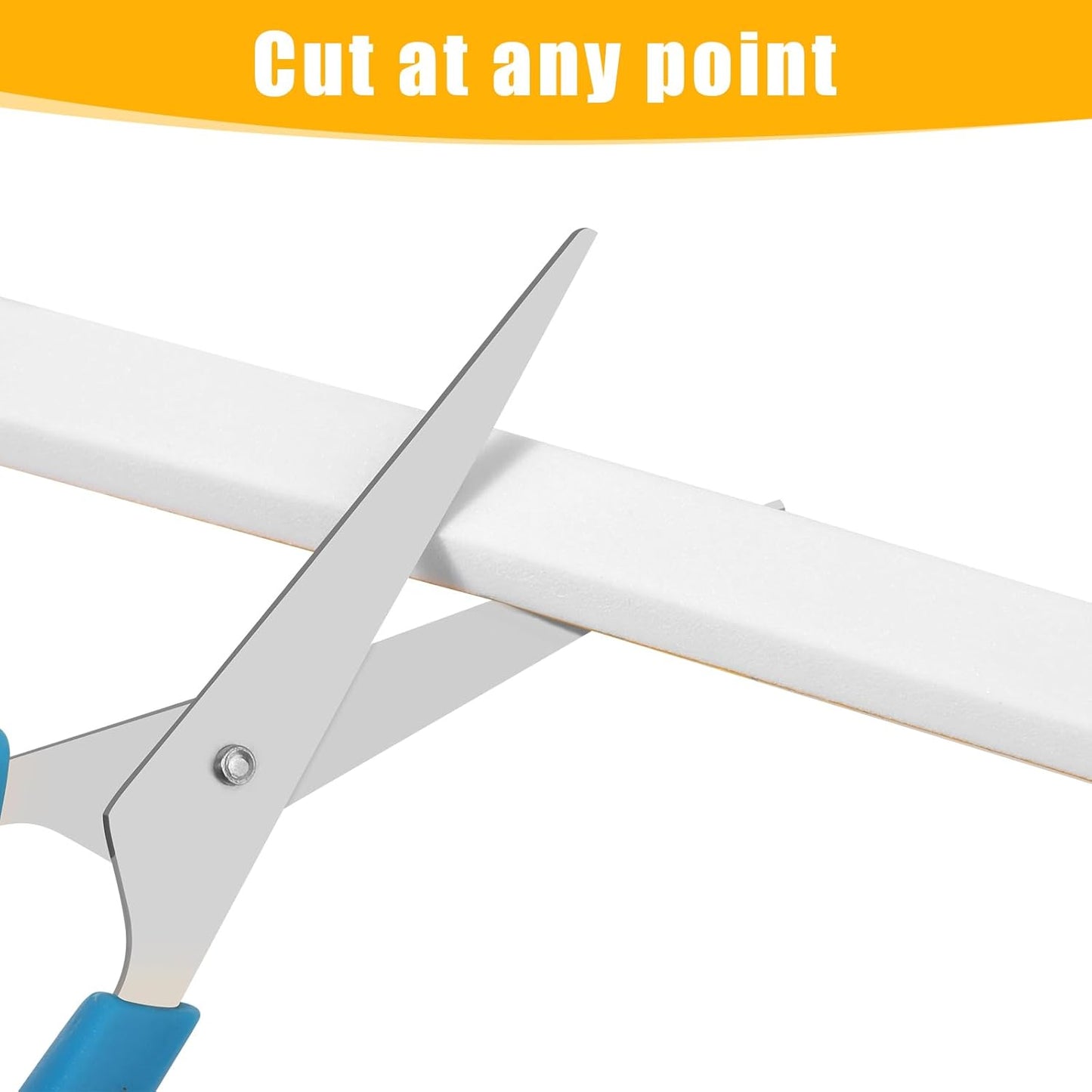 26Feet Weather Stripping Seal (1 Inch X 1/8 Inch) for Door Window, High Density Foam Tape, Soundproofing, Insulation Strip, Door Sealers for Door Frame- White