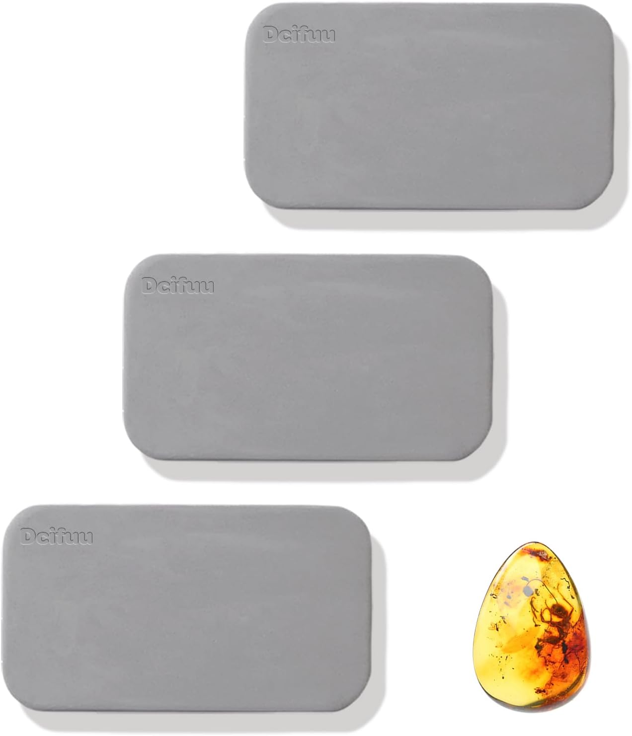 Car Air Freshener, Stone Air Freshener, Odor Eliminator, Amber Scent Refill (1 Count (Pack of 3), NO clip included)