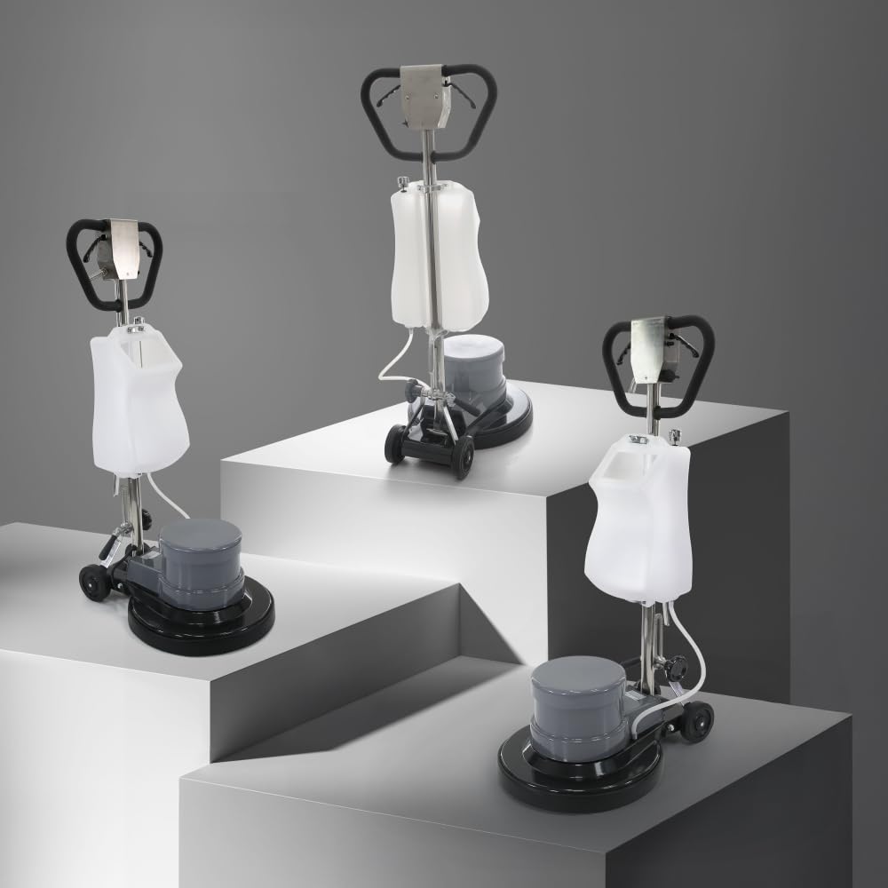 Industrial Floor Polisher Machine with (1 Tank + 2 Brushes + 1 Pad Holder) ,1.5 HP