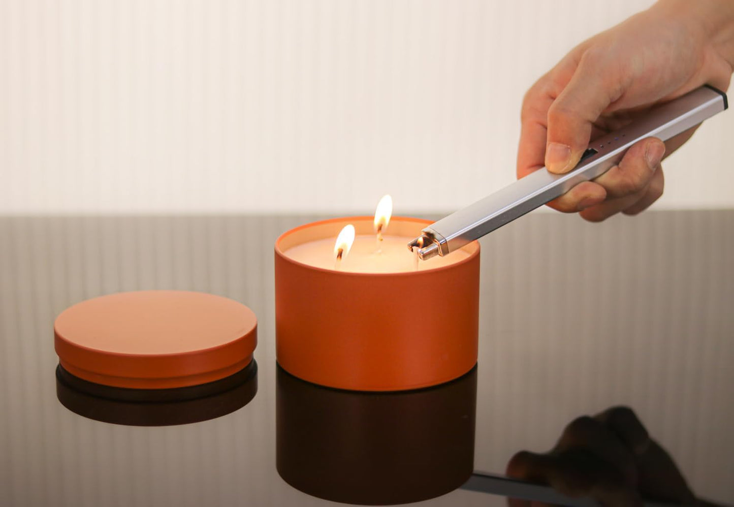 Candle Tins with Lids, 3 Wicks Containers 12 Pack 14oz/420ml Seamless Bulk for Candle Making Supplies Empty Candle Jars - Orange