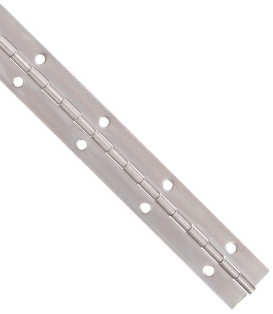 Stainless Steel Continuous Hinge with Hole, Bright Annealed Finish (5 Feet, 1-1/16 Inches)
