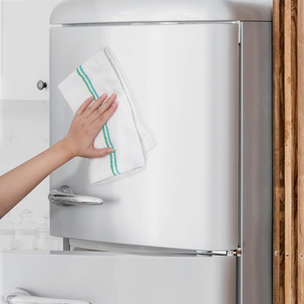 Avalon Towels Terry Bar Mop Towels (Value Pack of 12) Size 16"x19" – Absorbent and Durable, Multipurpose Cleaning Rags, Cotton Cleaning Cloths, Terry Cloth Rags, Reusable Shop Rag