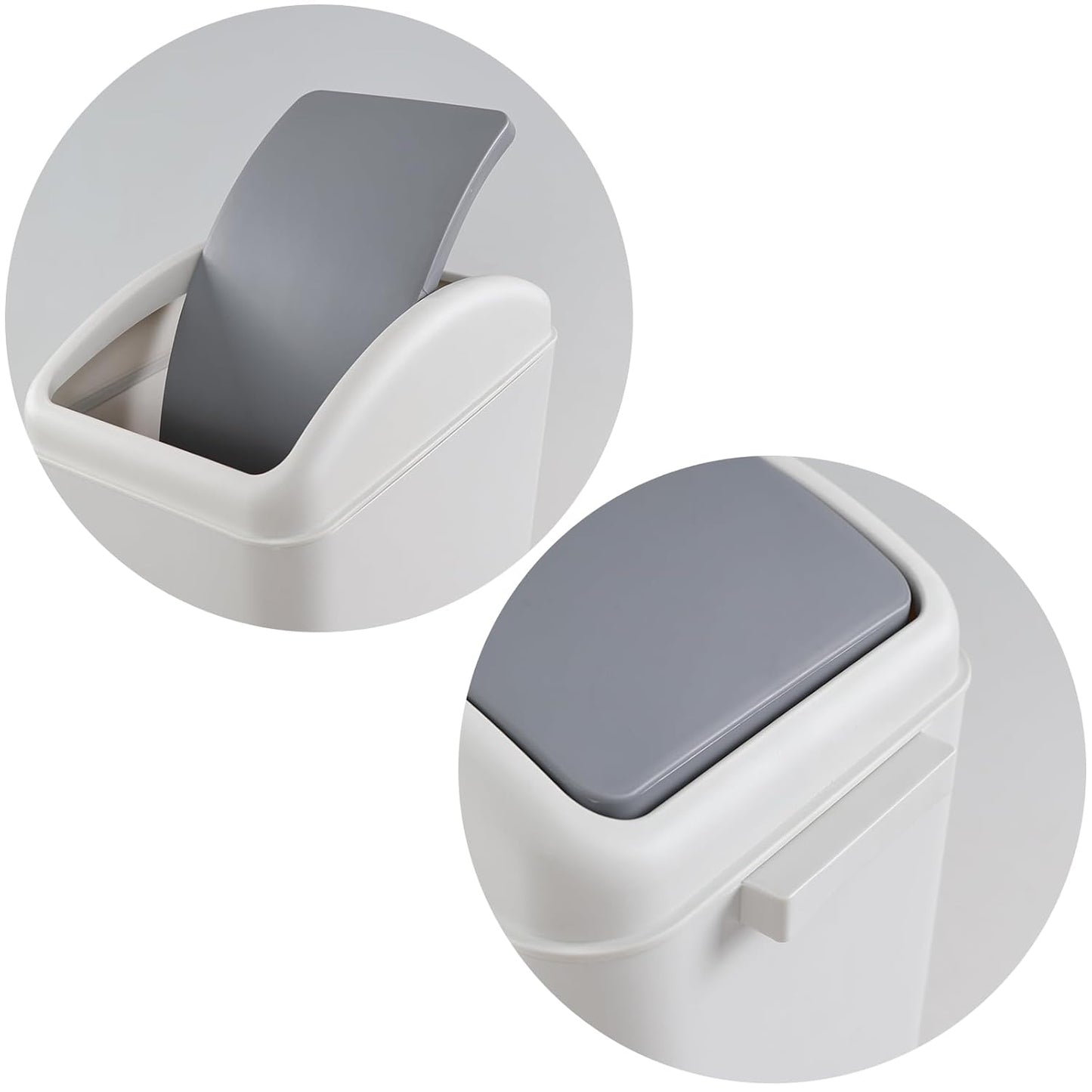 4.5 Gallon Swing Top Garbage Can, Plastic Trash Bin with Lid, 3 Pack