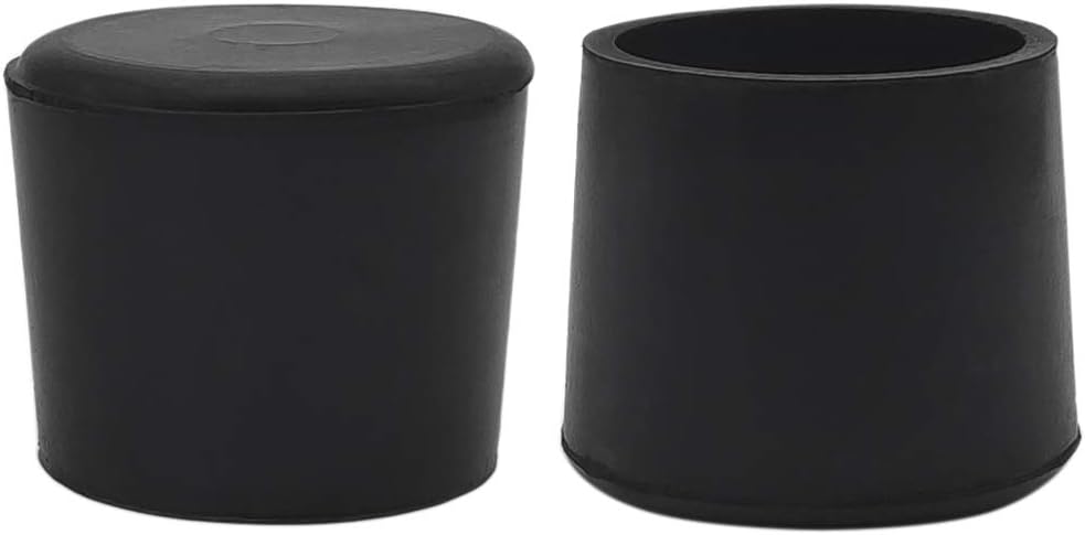 Flyshop Furniture Table Covers Non-Slip Heavy Duty Rubber Leg Tips Chair Leg Caps Floor Protectors Round Black 4PCS Size 38mm, 1-1/2"