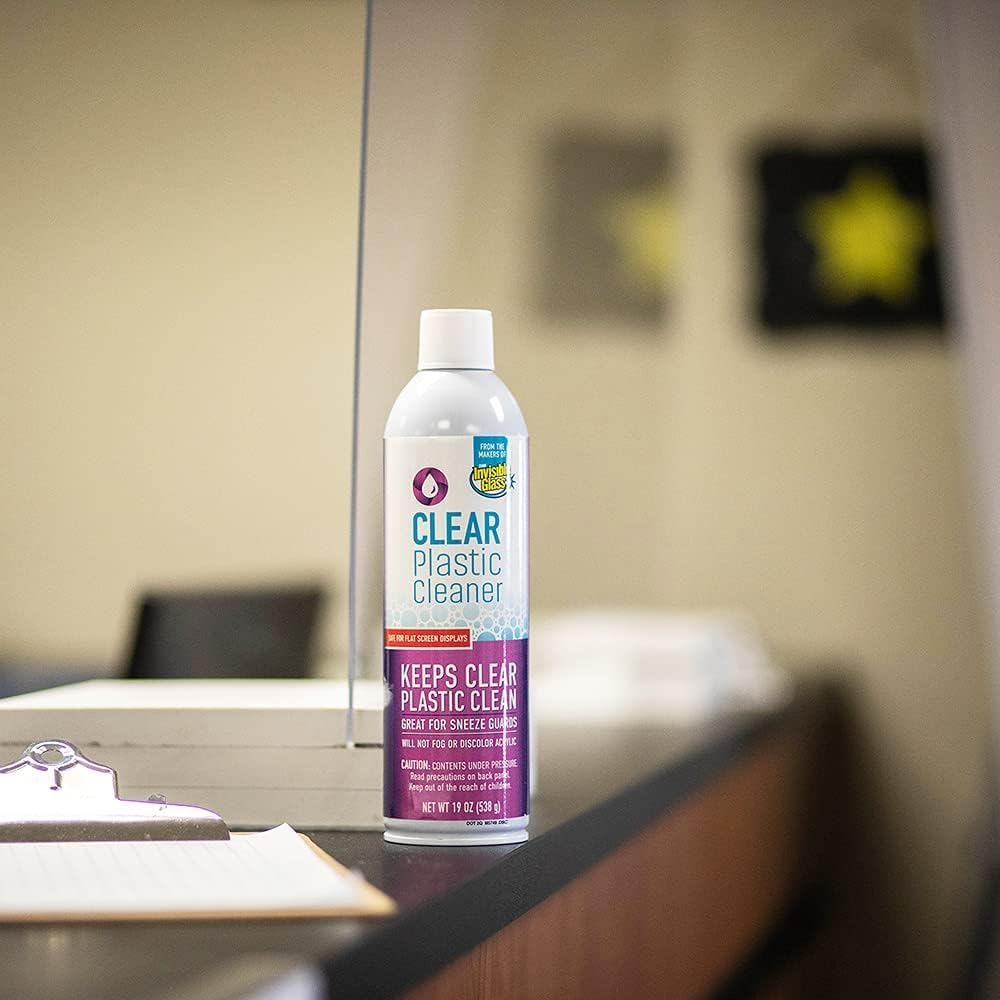 Invisible Glass 91014-3PK 19-Ounce Screen and Plastic Cleaner Protectant and Polish Anti-Fog and Anti-Static for Plastic Surfaces Touchscreens, Plastic Shields and Guards, Electronics, Pack of 3 , white