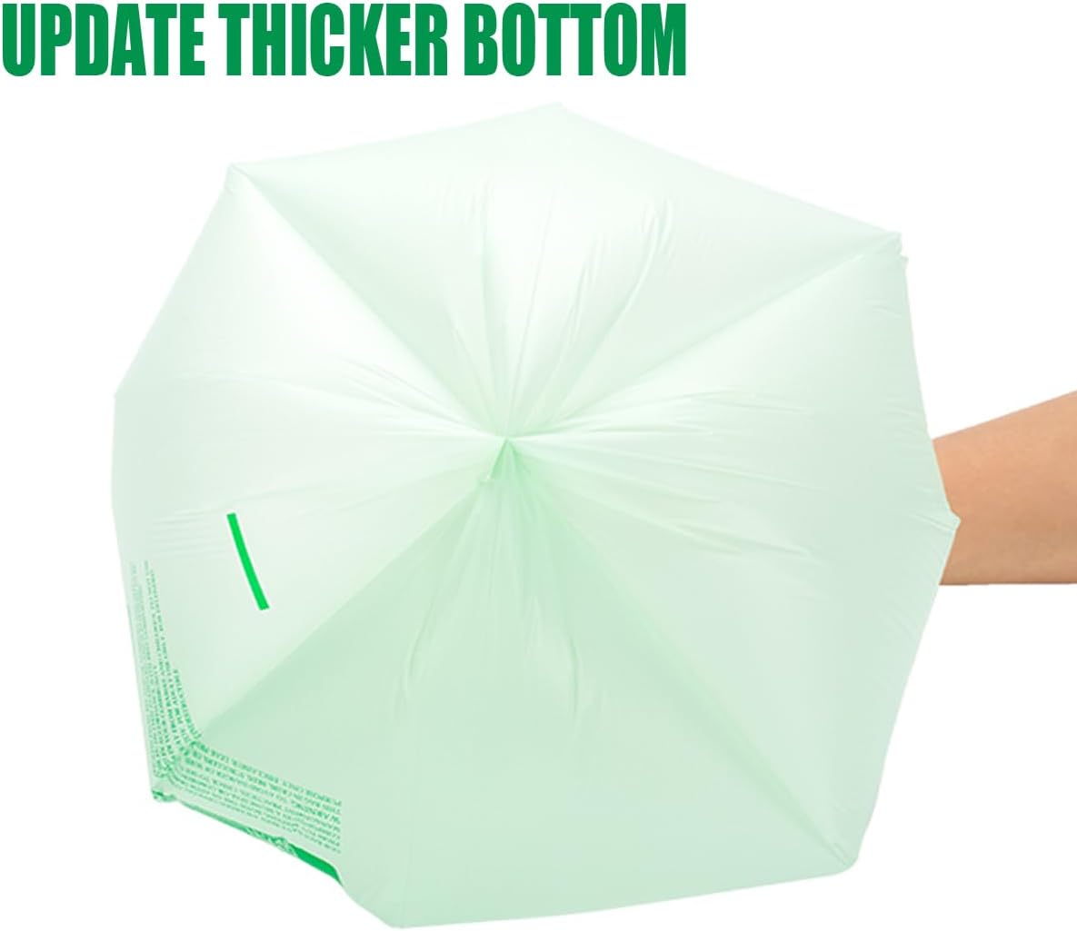 4-6 Gallon Flap Tie Compostable Trash Bags, 304 Count, Compost Bags Kitchen Trash Bags, Sturdy Biodegradable Garbage Bags Food Scrap Waste Bags, ASTM D6400, US BPI Certified