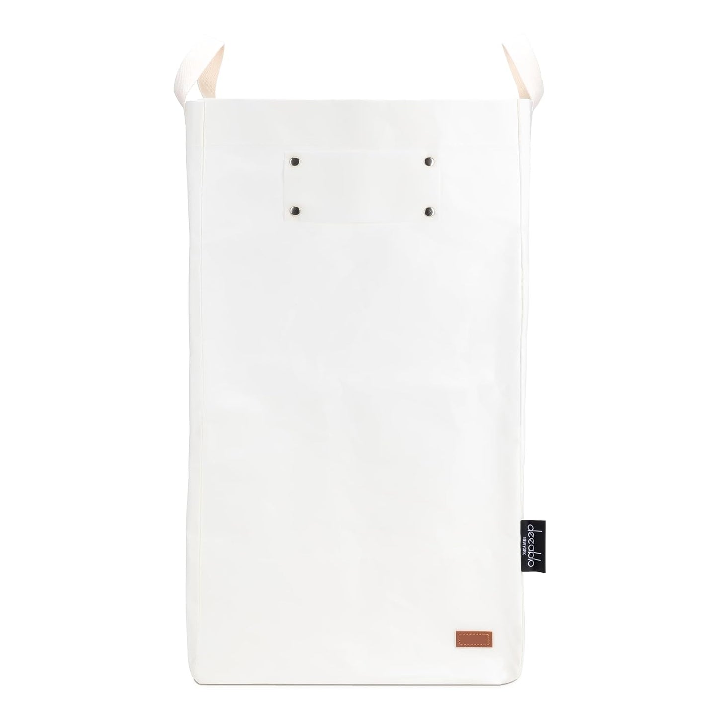 Deeablo New York - Sustainable Reusable Indoor Recycling Bin for Kitchen, Multipurpose Recycle Bin, Large Recycling Bins for Home, Washable Paper Bag for Recycling (White)