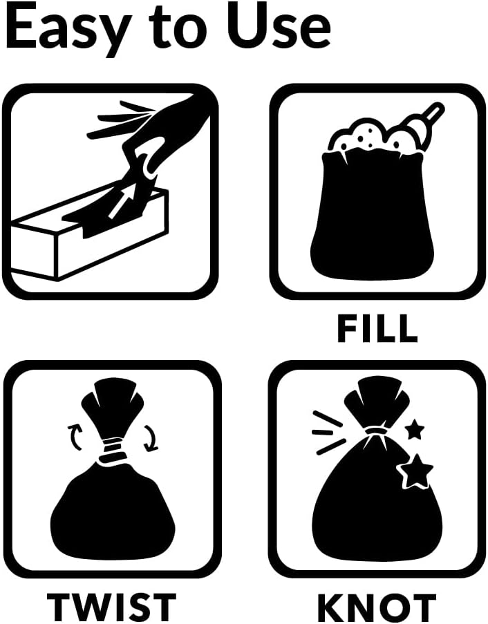 BOS Odor-Sealing Kitchen, Home & Food Small Trash Bags for Waste- Disposable Bags - Scent & Smell Free [Size S, Color White] (90 count, Pack of 2) (180 Bags)★Brand-new packaging!