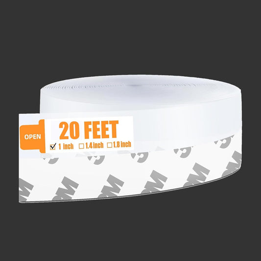 Door Weather Stripping Door Seal Strip Tape,Silicone Door Draft Stopper,Self Adhesive Shower Door Bottom Seal and Door Insulation Strip for Door Frame Windows and Glass Gaps 20 Ft (Transparent, 25mm)