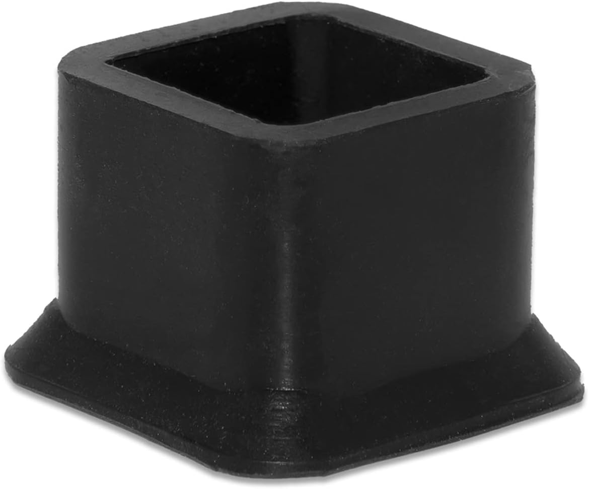 Flyshop Durable Non-Marking Silicone Chair Leg Caps Tips Floor Protectors Square Furniture Table Leg Covers, 20pcs, Black, 20 mm x 20 mm, 13/16" x 13/16"
