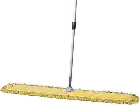 48 Inch Yellow Commercial Dust Mop & Floor Sweeper with Extendable Handle – Mop for Hardwood, Tile, and Concrete Floor Cleaning