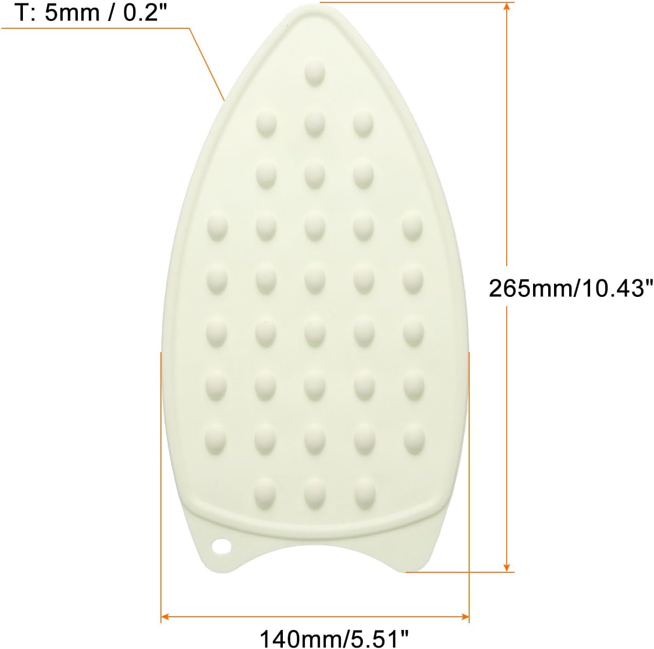 HARFINGTON 2pcs Silicone Iron Rest Pad, Multipurpose Iron Hot Resistant Mat Iron Rest Plate for Ironing Board Hot Heat Resistant Steam Compact Mat, Cream