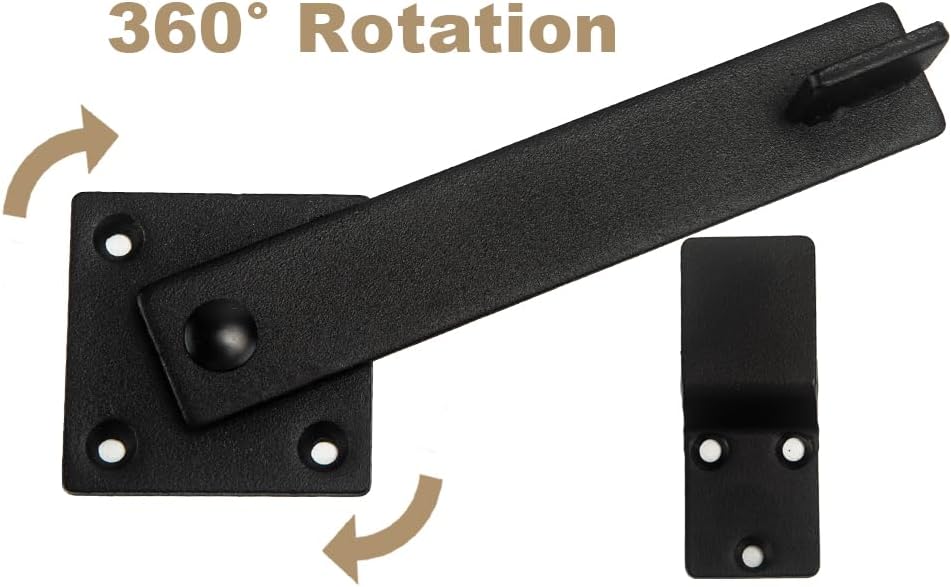 2 Pack Flip Gate Latch Lock 6'' Adjustable Barn Door Lock Hardware Safety Rustic Gate Lock for Ourdoor Wooden Fence, Cabinet, Shed, Sliding Doors