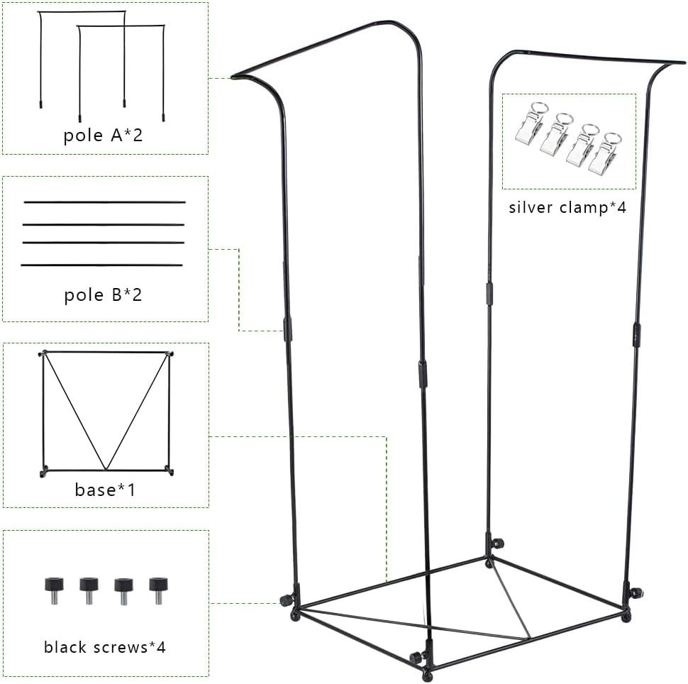 2 Pack Trash Bag Holder, Metal Garbage Bag Holder, 30-45 Gallon Portable Trash Bag Holder Stand, Multi-use Leaf Bag Holder for Yard, Camping, Garden, Lawn