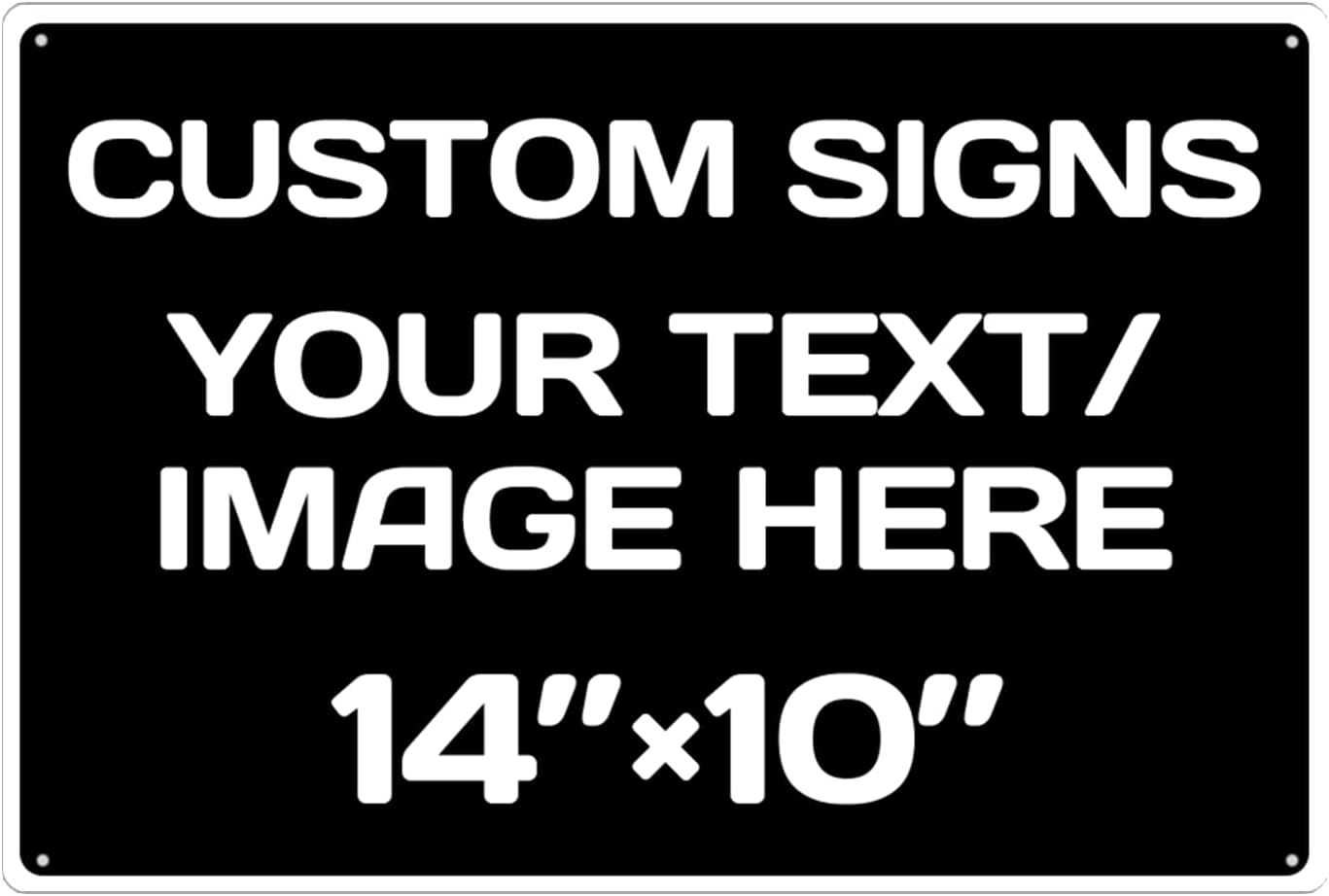 Customised Christmas Decorations: Personalized Text And Picture Signs, Black White Traffic Regulation Horizontal Hazard, Garden, Door Signs