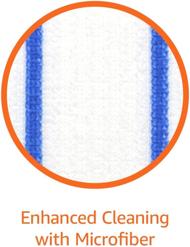 Amazon Basics Heavy Duty Floor Mopping Pads with Microfiber, Fits Swiffer WetJet Mopping Systems, 30 Count (Pack of 1)
