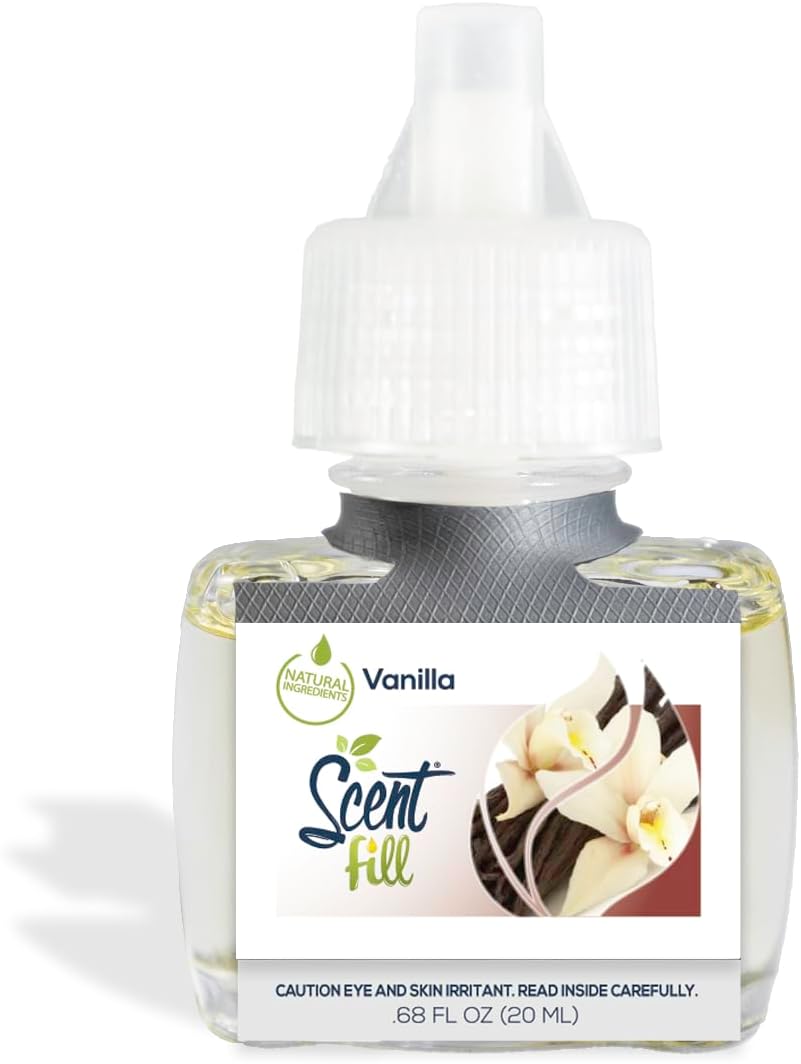 Scent Fill Vanilla Plug in Air Freshener, 4 Scented Oil Refills