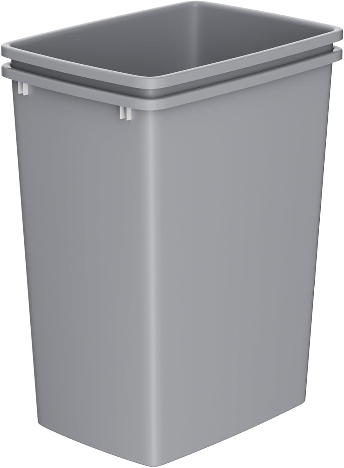 35 Quart Plastic Trash Can, Under Canbinet Waste Bin, 9-Gallons Slim Trash Can for Kitchen Bedroom Office Bathroom Under Sink Grey (2-Pack)