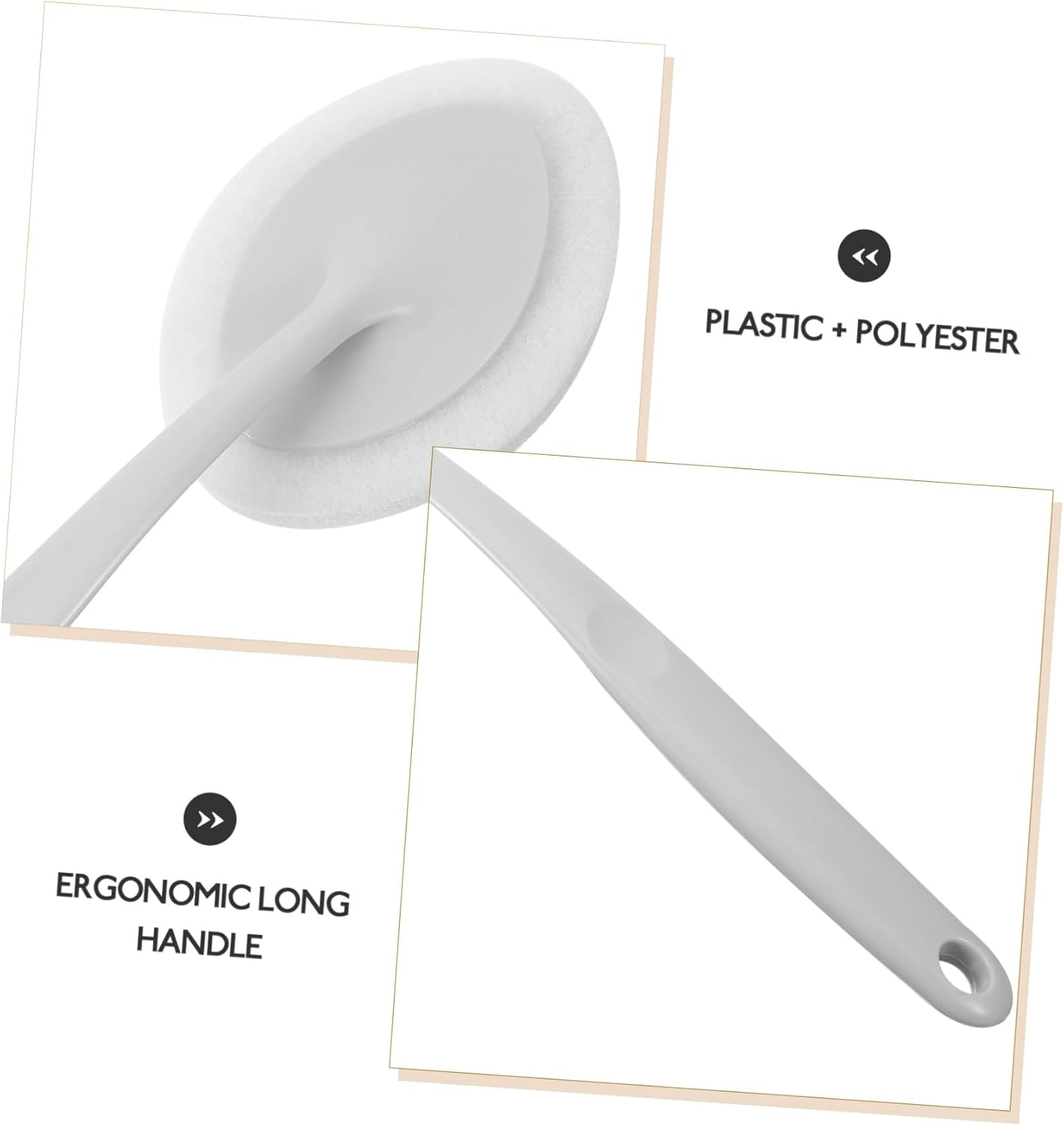 Sponge Brush Cleaning Tool for Bathroom Kitchen Durable Descaling Scrubber Lightweight Portable Suitable for Home Restaurant Hotel Use Gray