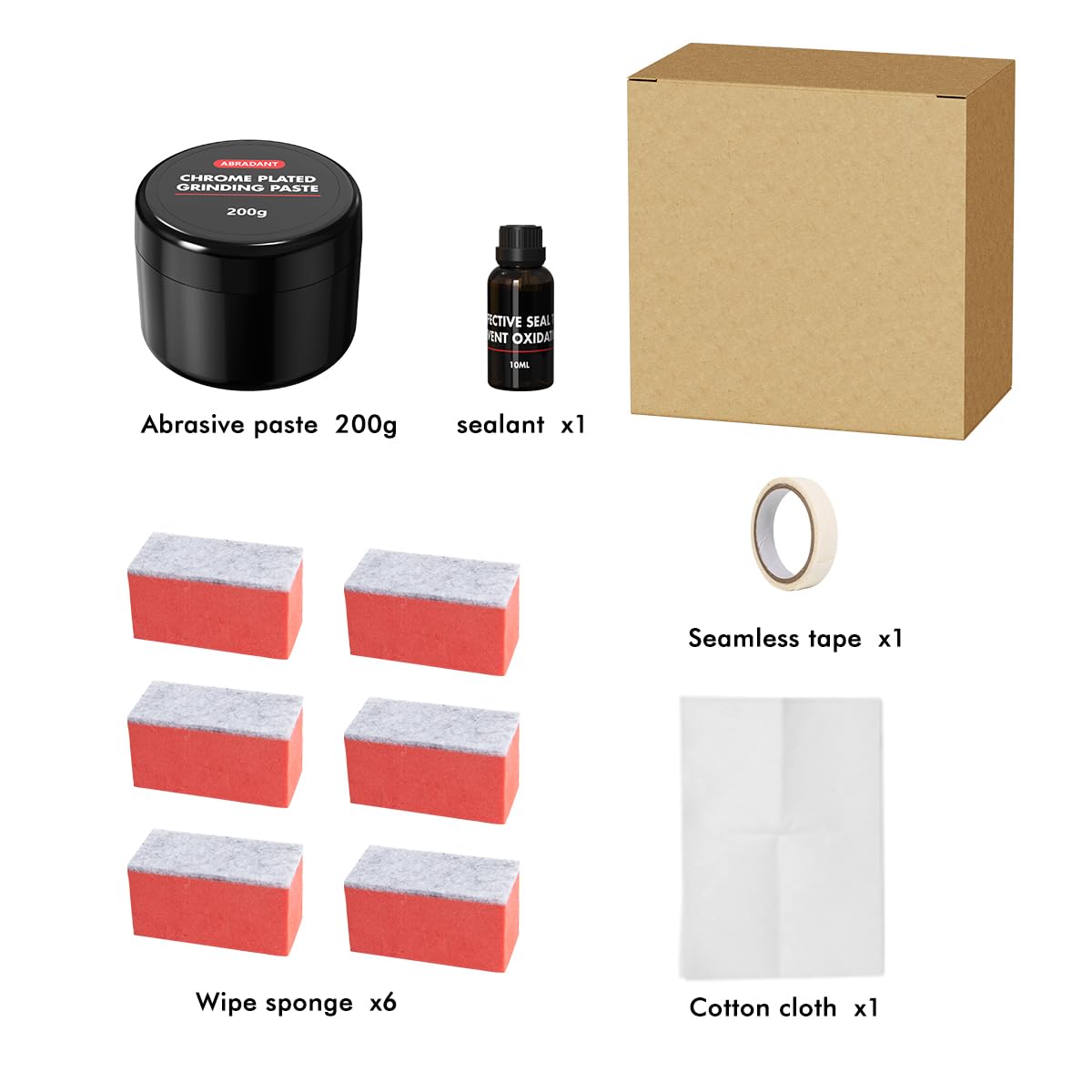 Metal Polish Restorer and Protectant, Chrome Cleaner and Polish for Cars, Removes Oxidation and Discoloration from Metal, Aluminum, Stainless Steel, Brass, Chrome and More - 7Oz