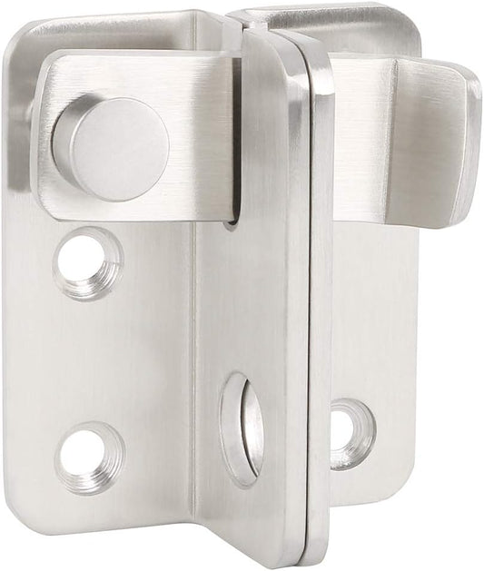Alise Flip Latch,Gate Latches Slide Bolt Latch Safety Door Lock Catch for Barn Cabinet Pet Cage Wood Fence Bathroom Garage Window,SUS304 Stainless Steel Gate Hardware Locks,Brushed Nickel MS5009