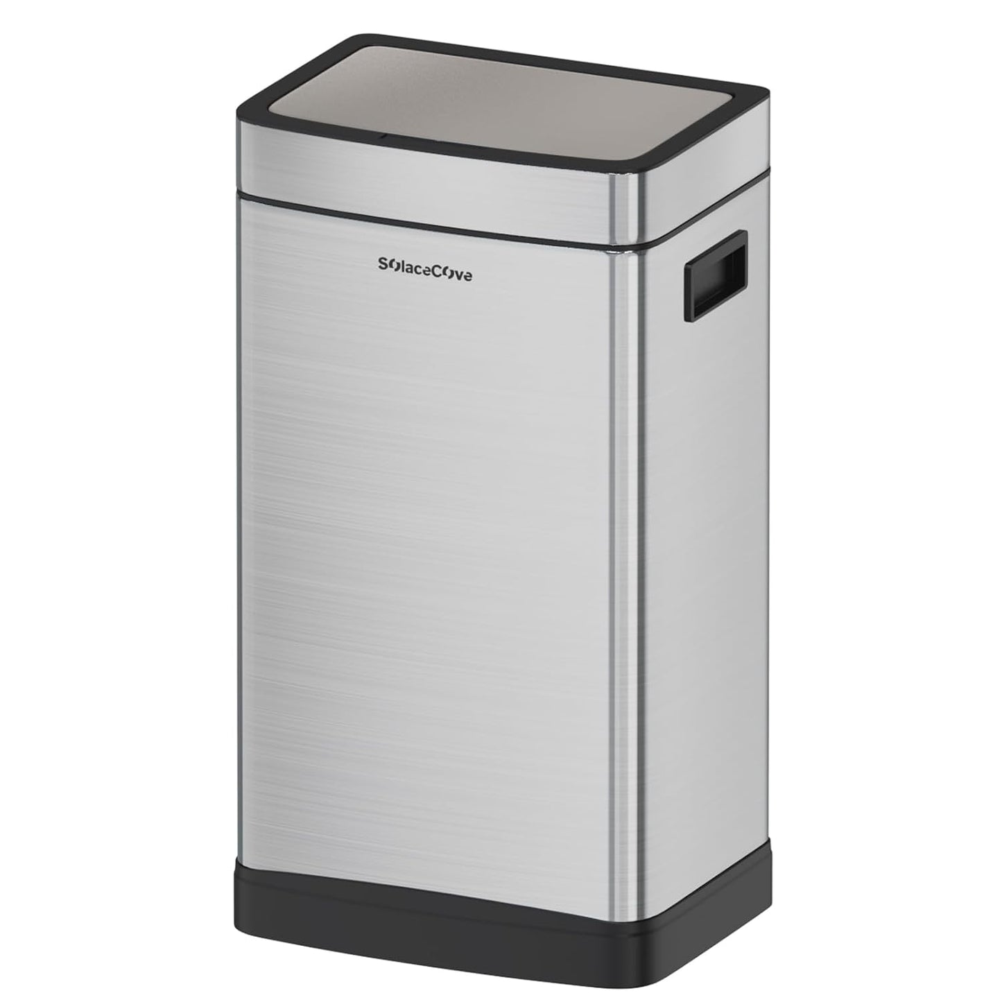 8 Gallon Stainless Steel Garbage Can with Removable Inner Bucket,30L Kitchen Trash Can with Press Top Lid(Brushed Gray)