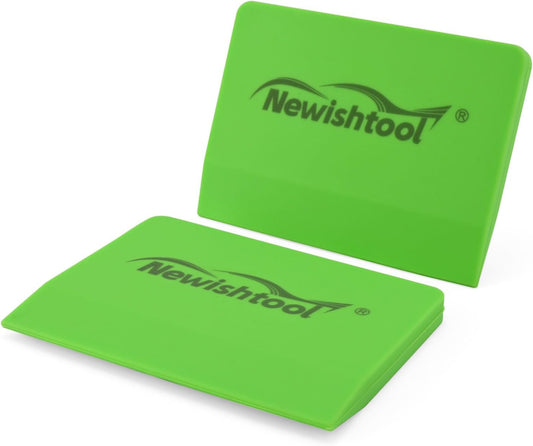 NEWISHTOOL Soft Silicone Squeegee, Small V-Blade Scraper for Window Film Application & Water Removal, 2 PCS PPF Squeegee for Car Paint Protective Film Installation