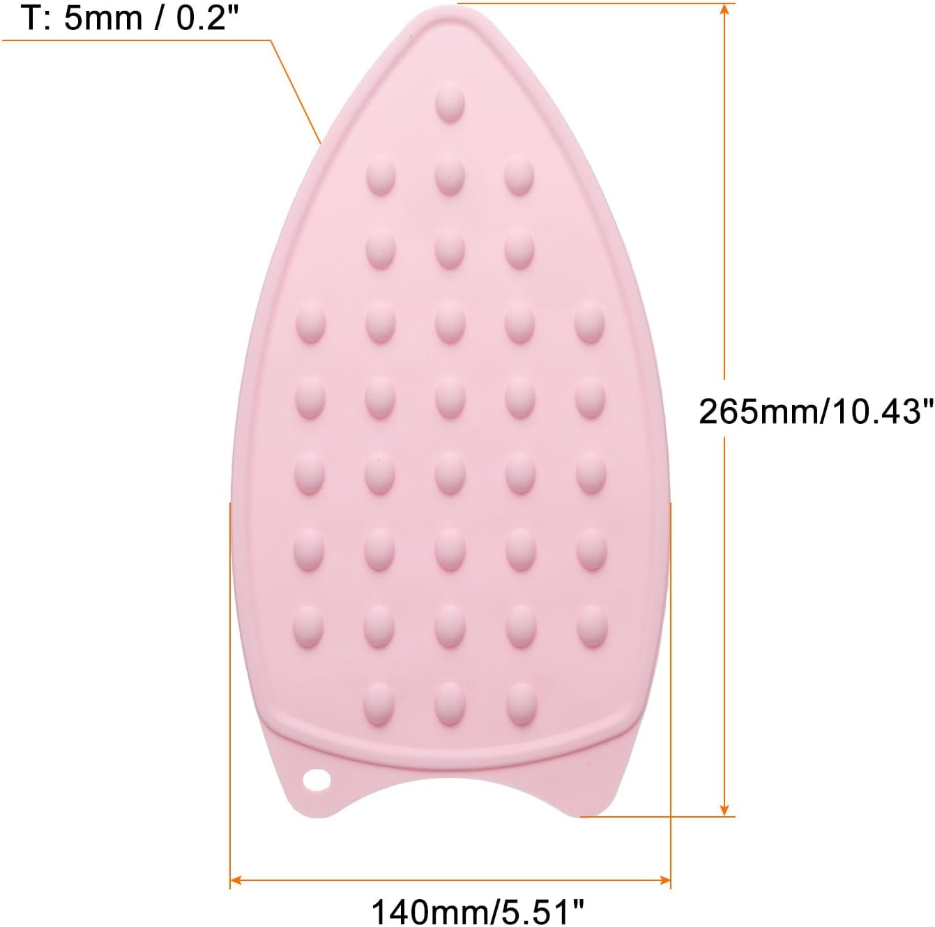HARFINGTON Silicone Iron Rest Pad, Multipurpose Iron Hot Resistant Mat Iron Rest Plate for Ironing Board Hot Heat Resistant Steam Compact Mat, Pale Pink