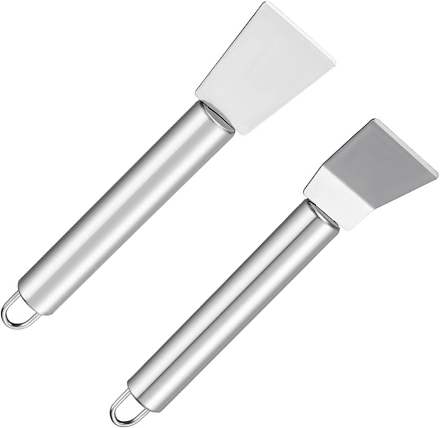 2 PCS Stainless Steel Scrapers – Multifunctional Scraper Cleaning Tool for Cookware, Stovetop, Adhesive, Oven Racks, Grout, Grill & Glass, Durable Scraper for Kitchen & Home, Fridge Cleaning