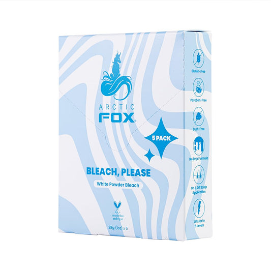 ARCTIC FOX Bleach Please, White Powder Bleach 5 Pack of Sachets (5 x 1oz) Stock up and save! Perfect for multiple use touch-ups, highlights or money pieces.