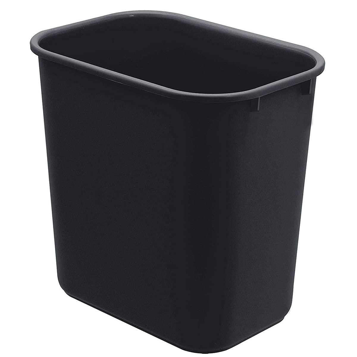Acrimet Wastebasket, Deskside Bin, 6.75 Gallon/ 27 Quart/ 24 Liter (Plastic) (Black Color) (Set of 4)