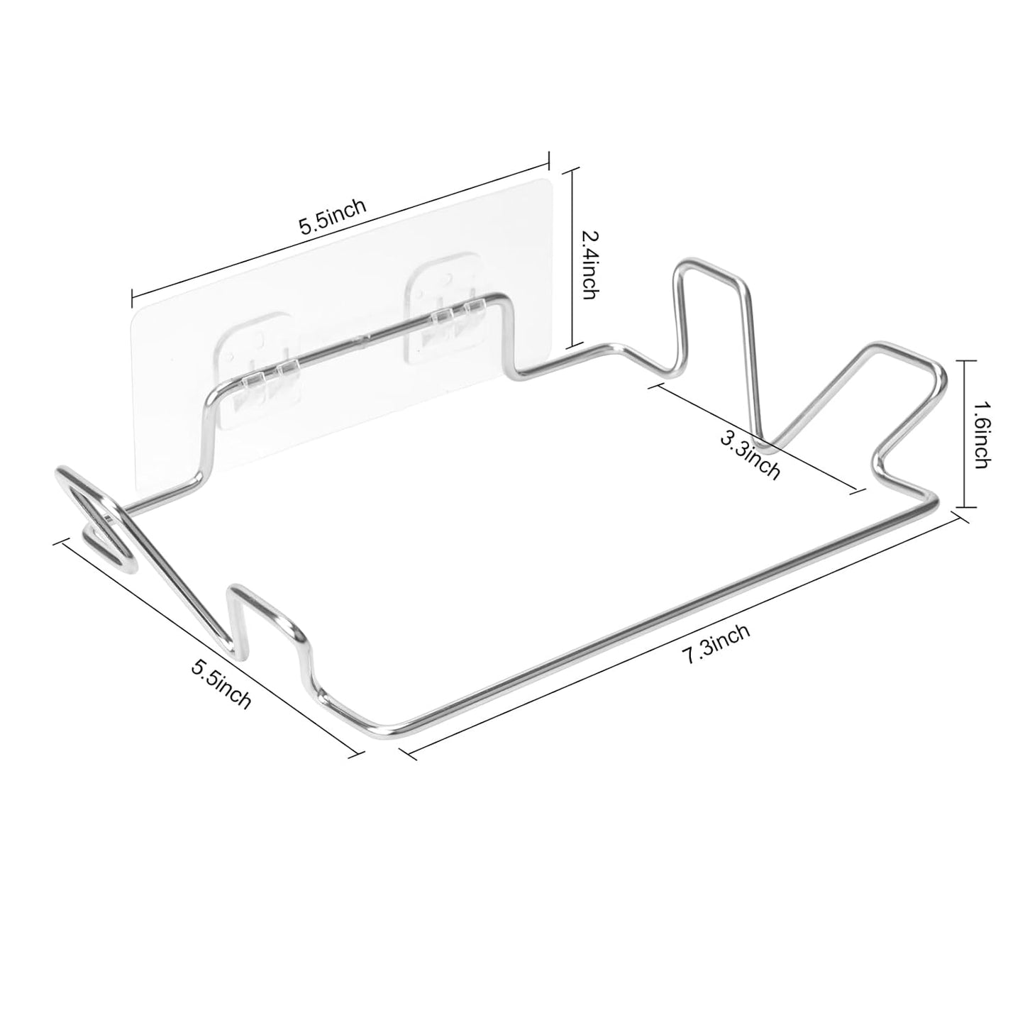 2 Pcs Stainless Steel Trash Bag Holder for Kitchen Cabinets Doors and Cupboards, Under Sink Bag Hanger, Portable Trash can, Waste Bins, Wall Adhesive Hanging Garbage Bins, With Wall Sticker Base