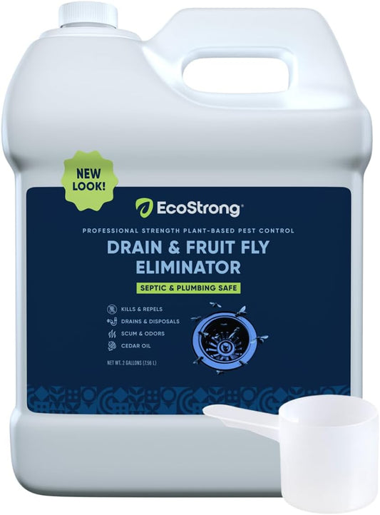 Fruit Fly Drain Treatment | Drain Fly Eliminator | Eliminates Gnats, Sewer Flies and More - Works in All Drains - 256 Fl Oz