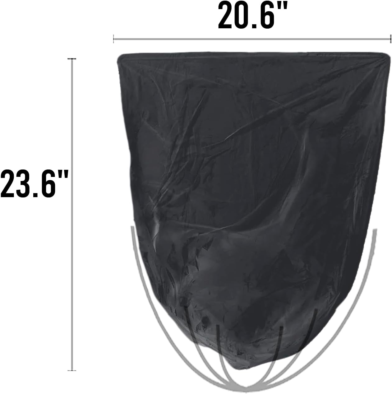 4-6 Gallon Trash Bags, 300 Count Black Garbage bags, Multi-purpose Trash Can Bin Liners for Bathroom, Office, Industrial, Commercial, Janitorial, Municipal, Recycling