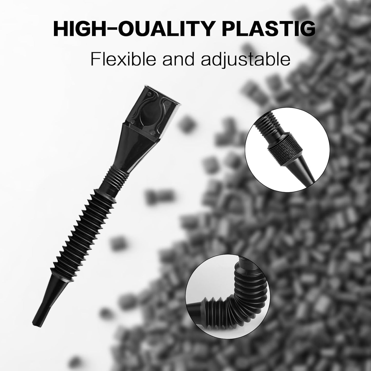 4 PcsOil Funnel Kit,Car Oil Funnels for Automotive Use,Flexible Oil Funnels,Wide Mouth Automotive Flex Funnel with Hose&Mesh Screen Filter for Car Motorcycle Engine Oils Gasoline Diesel Water Liquid