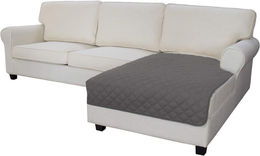 Easy-Going Sectional Couch Covers for Dogs L Shape Sofa Cover Reversible Sofa Slipcover Chaise Lounge Cover Furniture Protector Cover for Pets Dog Cat (42 x 68 inches, Gray/Gray)