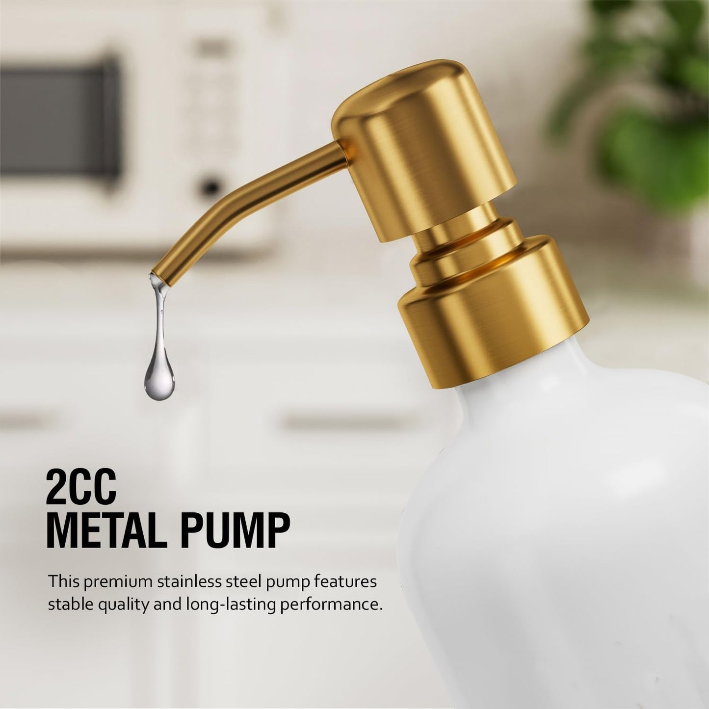 MOMEEMO Bathroom Soap Dispenser Set, Contains Lotion and Hand Soap Dispenser, Suitable for Bathroom Decor. (White)