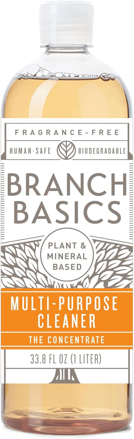 Branch Basics Concentrate REFILL- Multi-surface All Purpose Cleaner Concentrate - Laundry, Kitchen, and Bathroom Cleaner (33.8 Oz) Fragrance-Free