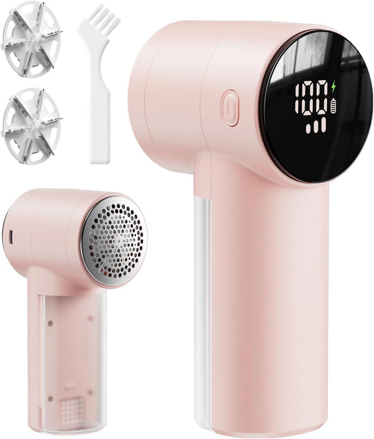 Electric Lint Remover and Fabric Shaver, Rechargeable Clothes Shaver for Sweater Furniture Couch, 3-Speed Pill Remover Defuzzer to Remove Fuzz Pilling from Blanket Jacket