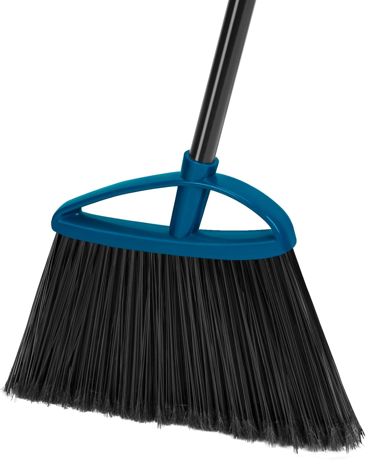 MAVRIZ Outdoor Broom Heavy Duty Angle Broom with 60" Long Handle Stiff Bristle Brooms for Sweeping Indoor, Restaurant, Shop, Garage, Commercial