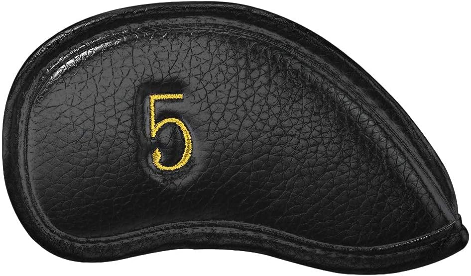 CRAFTSMAN GOLF 12pcs or 1pc Thick Synthetic Leather Golf Iron Head Covers Set Headcover Fit All Brands Callaway Ping Taylormade Cobra Etc. Also Custom Name