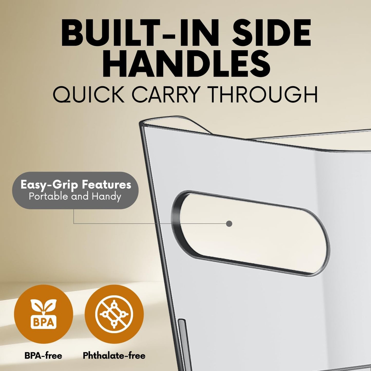 Clear storage organizer bins, Medium Kitchen Cabinet Organizers and Storage Baskets Pantry Fridge Containers for Organizing Cabinet Organization Perfect for Foods Snacks Chips Vitamin spices